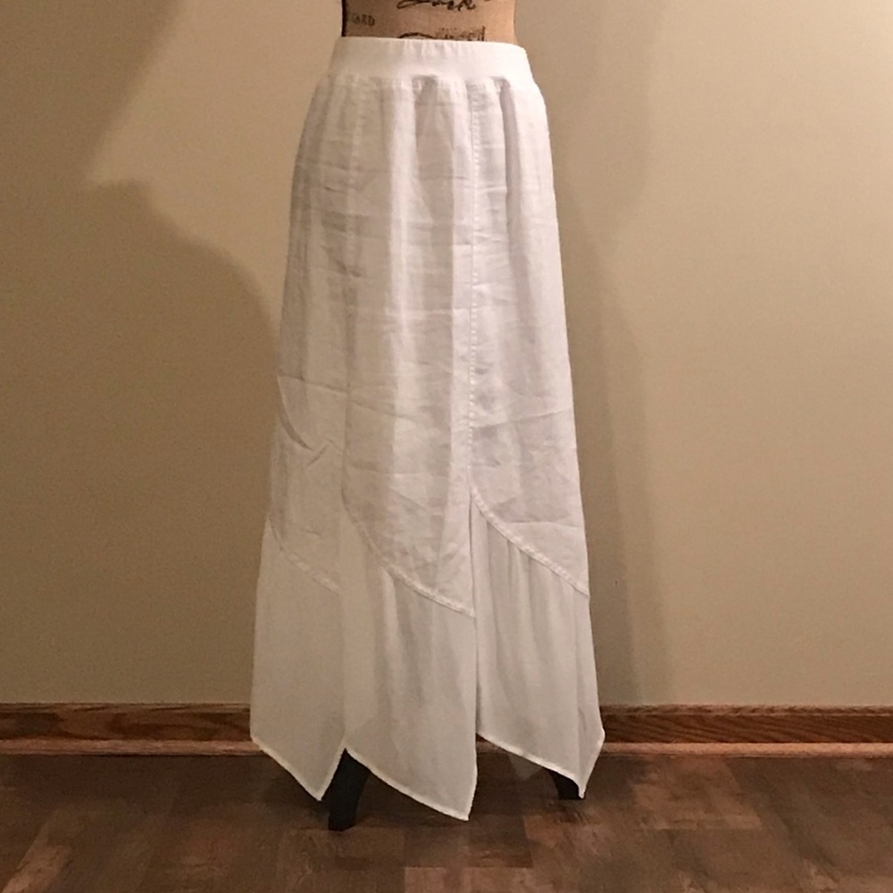 White cotton handkerchief skirt
